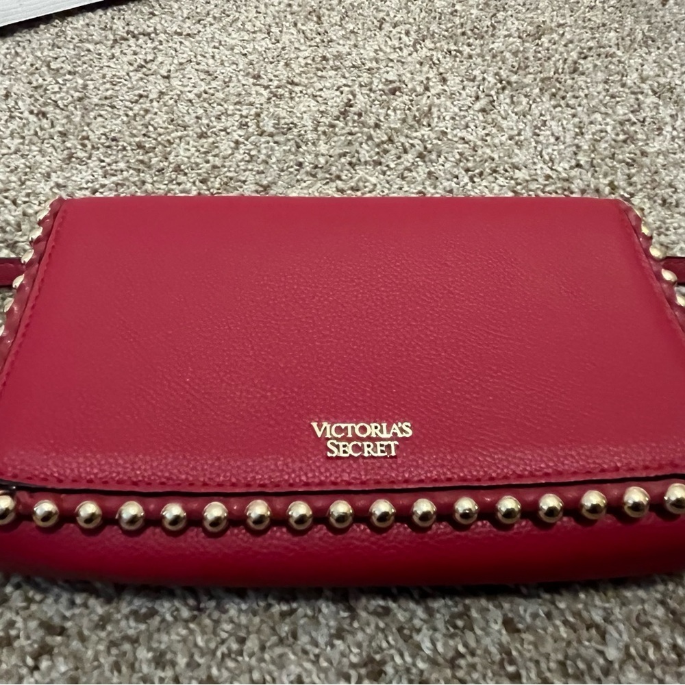 Victoria's Secret Red Clutch/Purse with Gold Accents - Picture 11 of 14